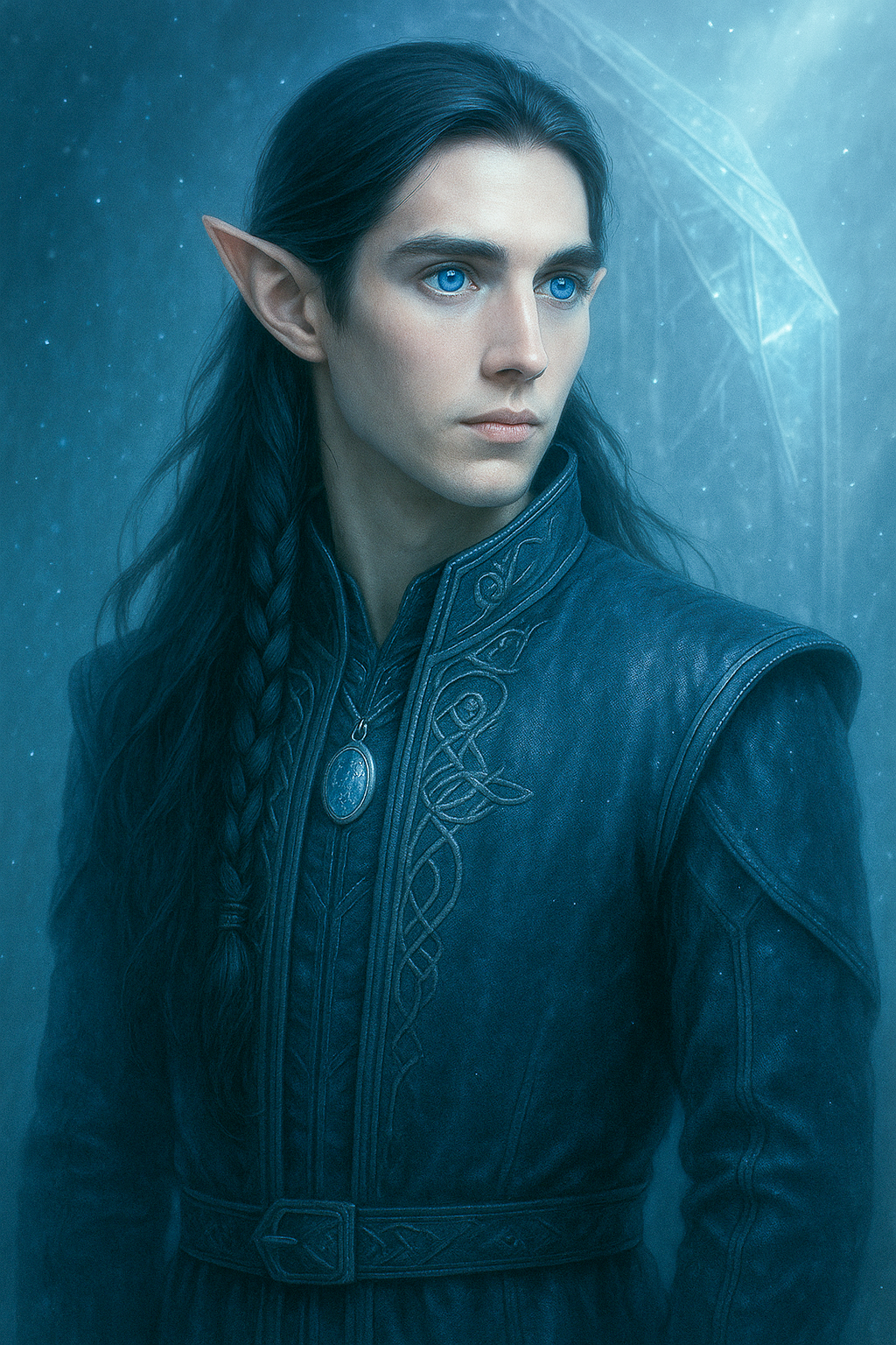 Sylvester pointed elf ears and a long raven braid